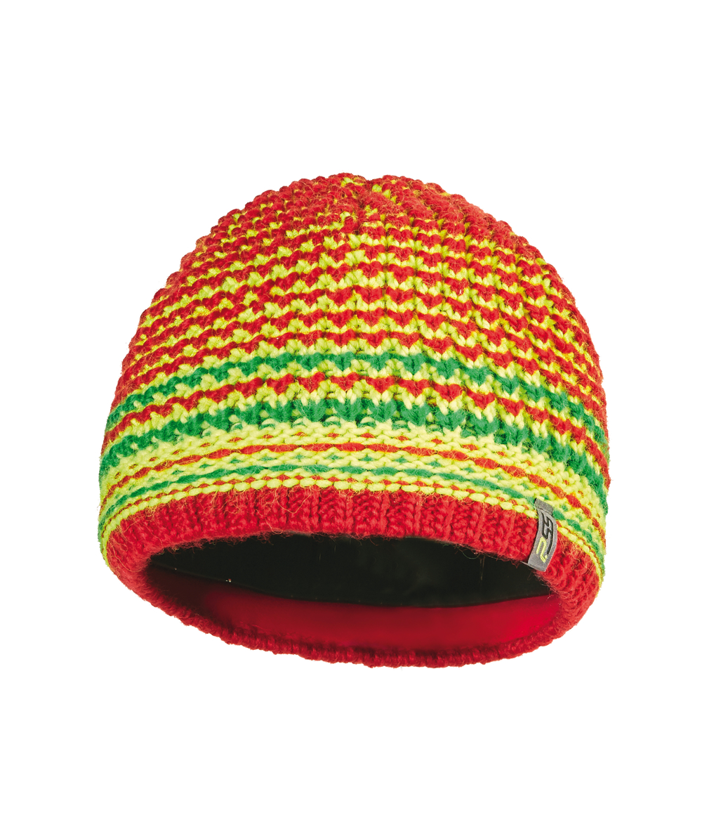 Bonnet PSS avec bord intrieur en polaire, Jaune/rouge, XX72520-01