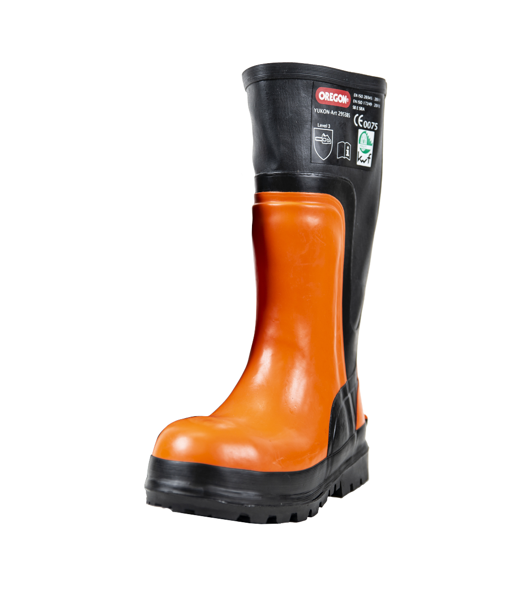 Bottes en caoutchouc anti-coupures Oregon Yukon orange/noir, 295385