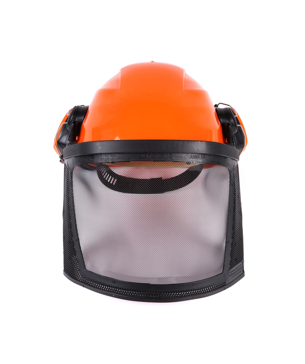 Casque forestier Enha avec protection anti-bruit et visire OAK orange, XX74106-02