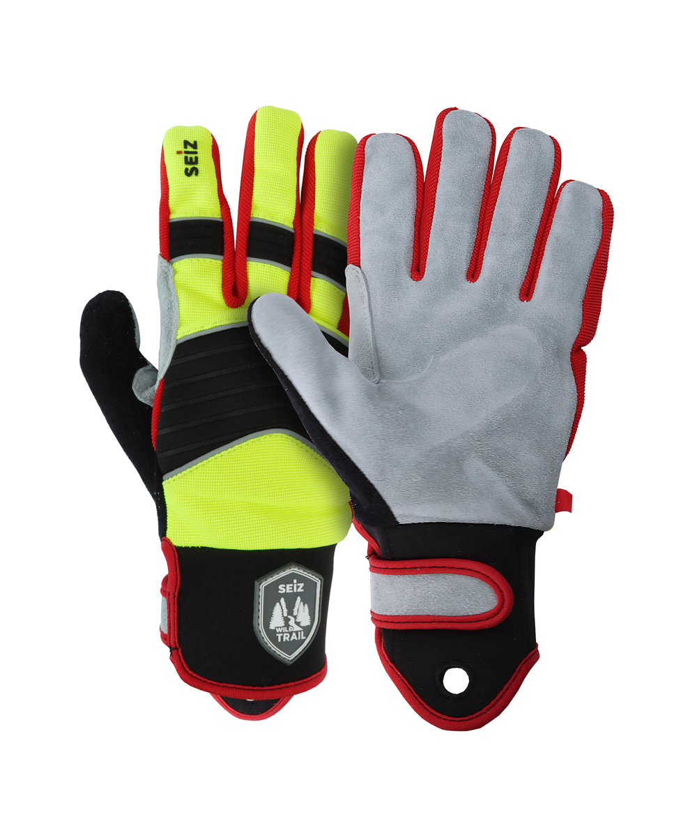 Gants de chasse Seiz Wild Trail jaune/noir/rouge, jaune/noir/rouge, XX75325