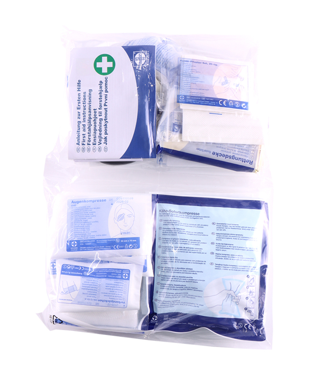 Gramm medical Lot de pansements de remplacement pour la mini mallette de secours, Contenu conforme à la norme DIN 13 157, XX73532-01