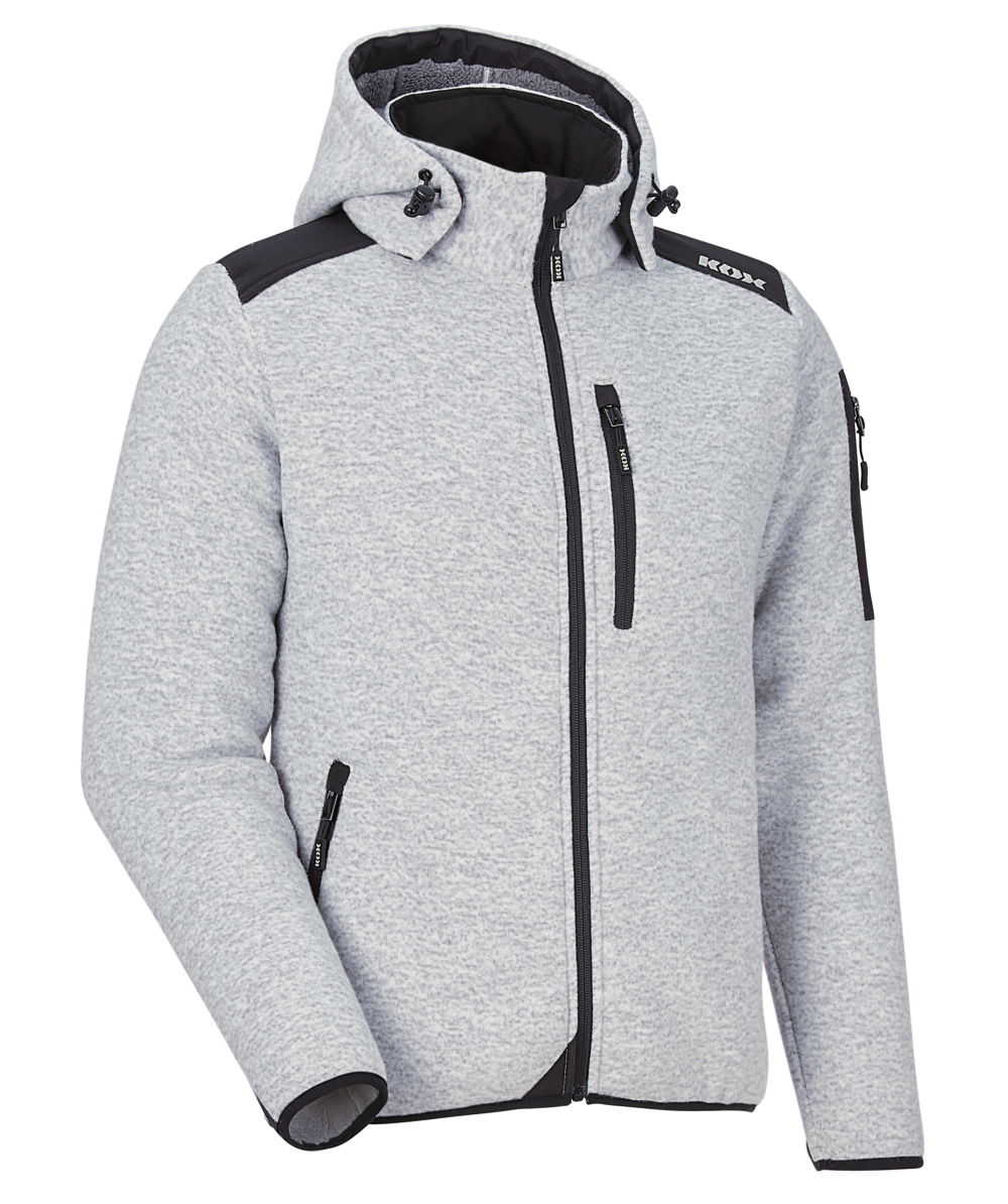 KOX Veste polaire, Pour femmes, Blanc/gris, XX76124