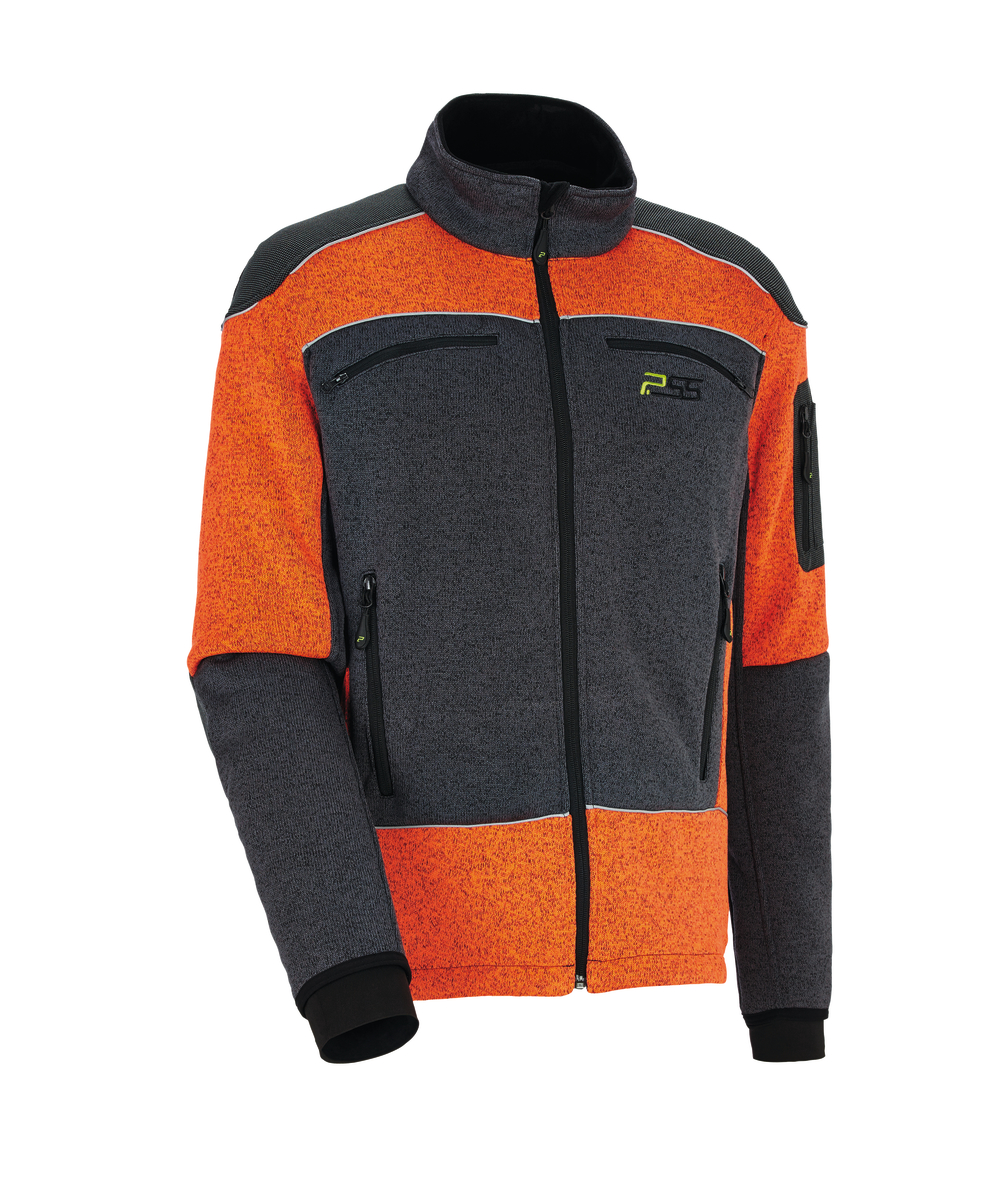 PSS X-treme Arctic Veste forestire en tricot, orange/gris, XX76115