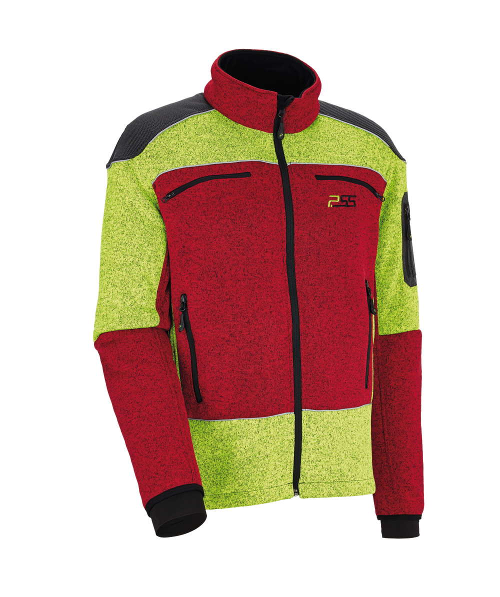 PSS X-treme Arctic Veste forestire en tricot, jaune/rouge, XX76116