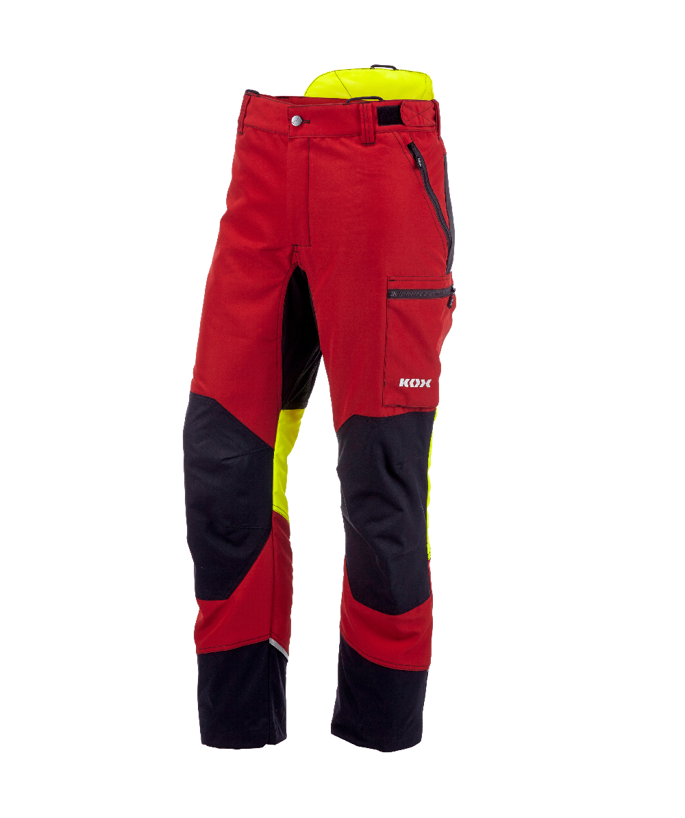Pantalon anti-coupure KOX Duro 3.0 Rouge/jaune, XX71233