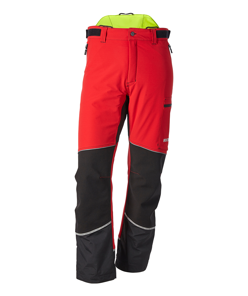Pantalon anti-coupures KOX Stretch Elch 3.0 rouge/jaune, XX71236