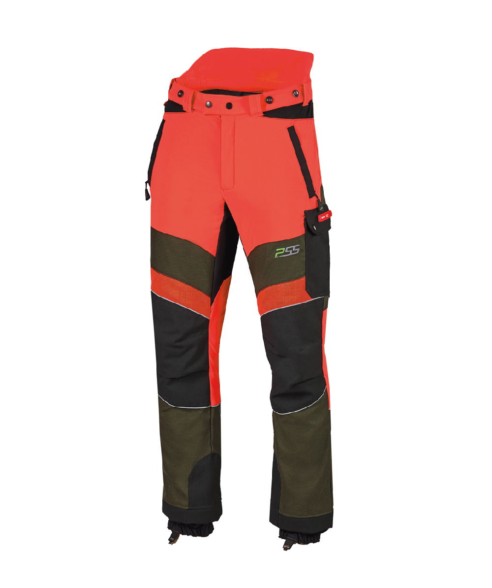 Pantalon de protection anti-coupures X-treme Breeze de PSS rouge fluo/vert, rouge fluo/vert, XX71230