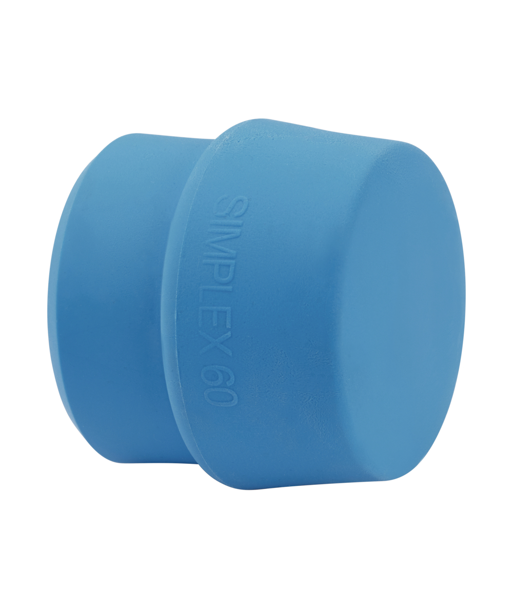 Tête de frappe de rechange TPE-soft Halder, bleu, Convient pour la massette Simplex 60 mm, XX97166-1