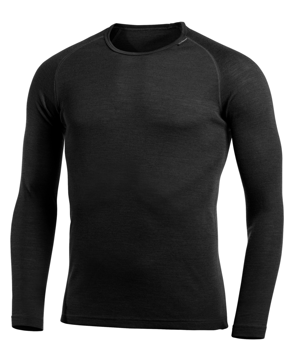 Tricot de corps  col rond Woolpower Crewneck LITE / T-shirt  manches longues en mrinos black, noir, XXWP7111S