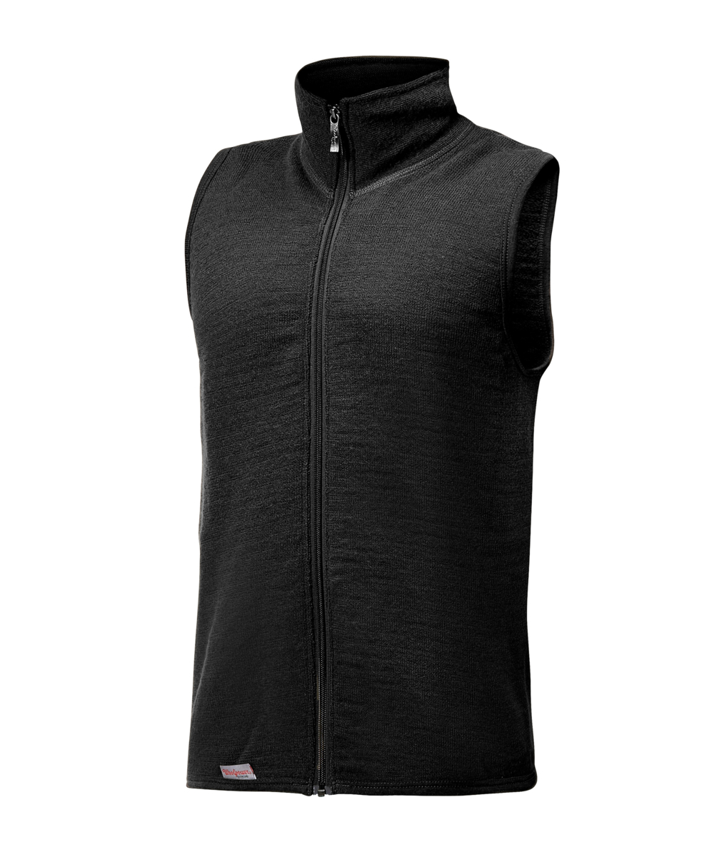 Veste tricote Woolpower Vest 400 / Gilet en mrinos black, noir, XXWP7244S