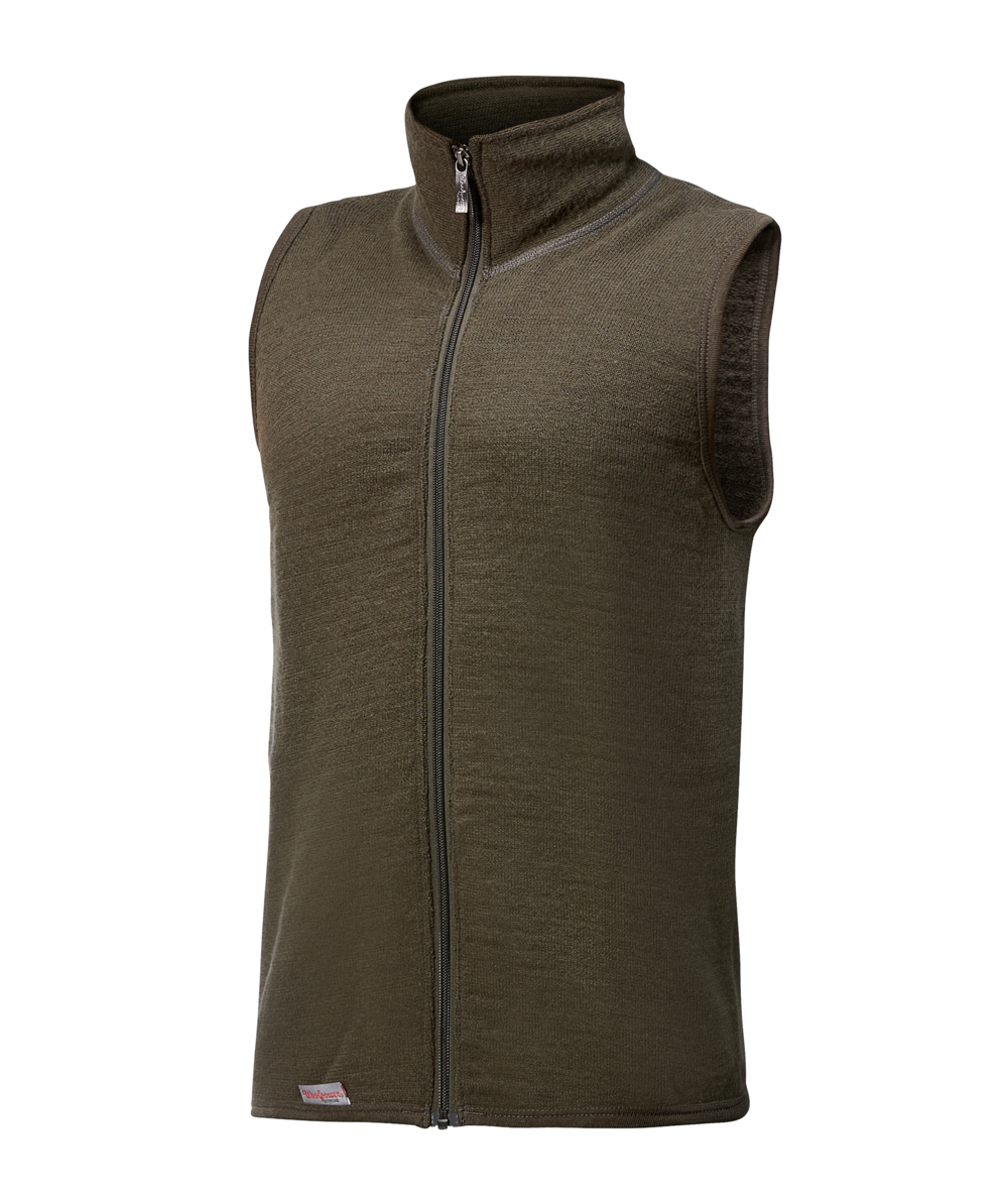 Veste tricote Woolpower Vest 400 / Gilet en mrinos pine green, vert, XXWP7244GR