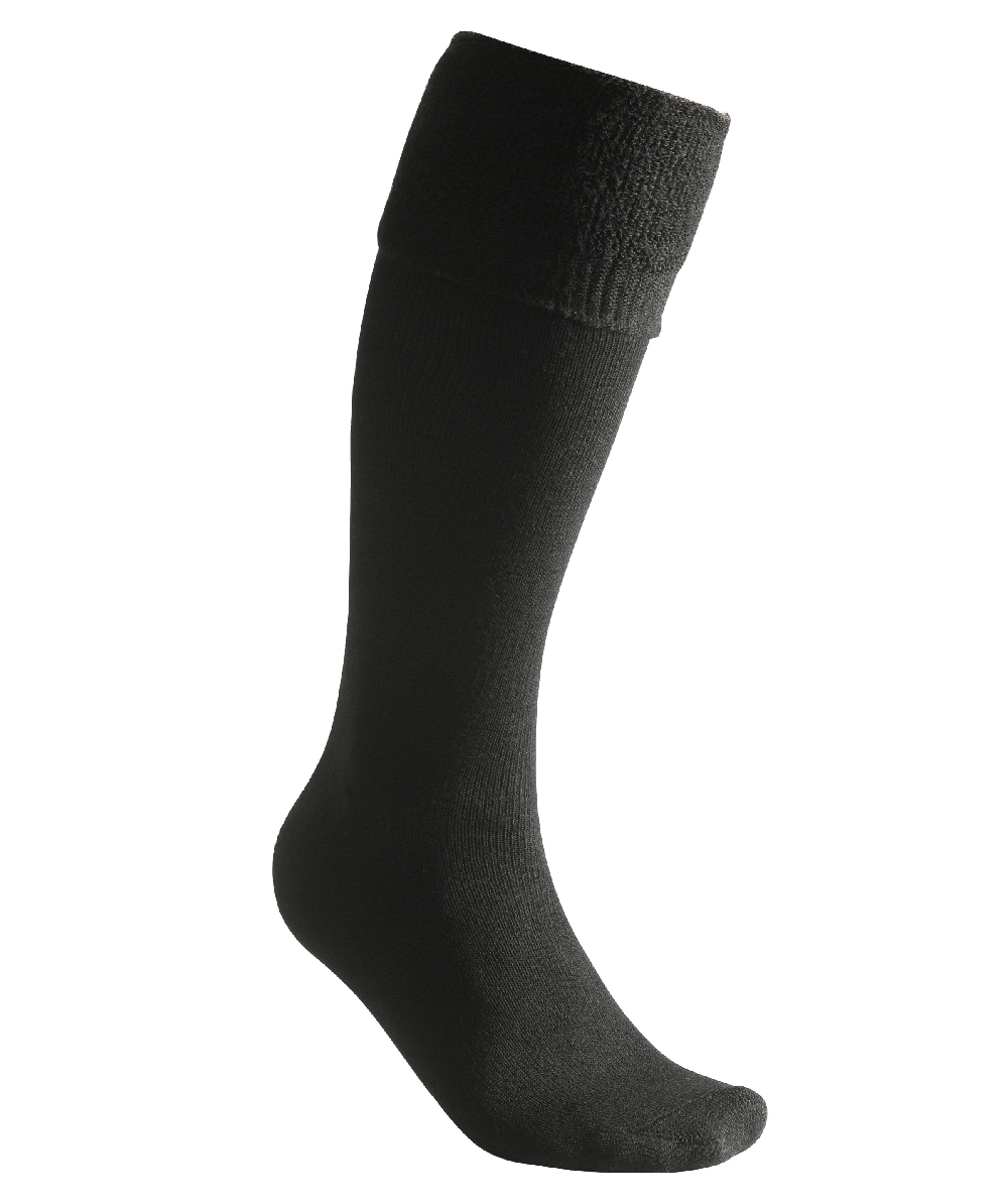 Woolpower Socks Knee-high 400 / Chaussettes hautes en mérinos noir, XXWP8484S