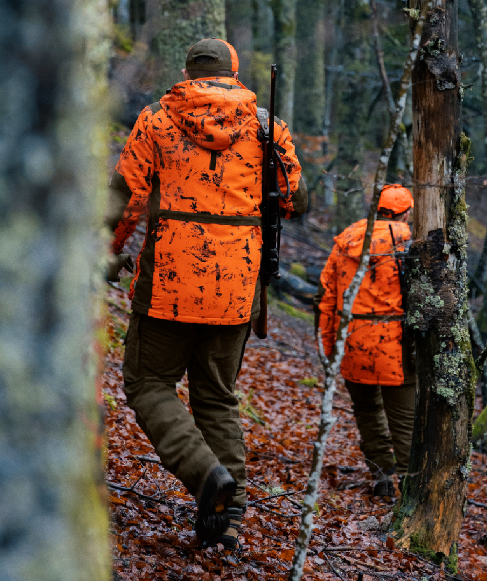 Manteau de chasse orange sales