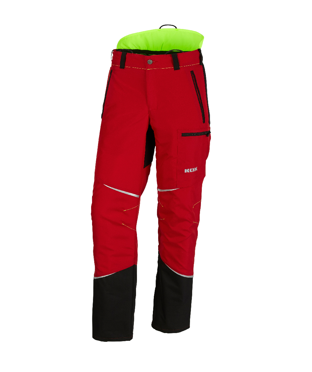 Pantalon de protection anti-coupures KOX Mistral 3.0 rouge/jaune, rouge/jaune, XX71229